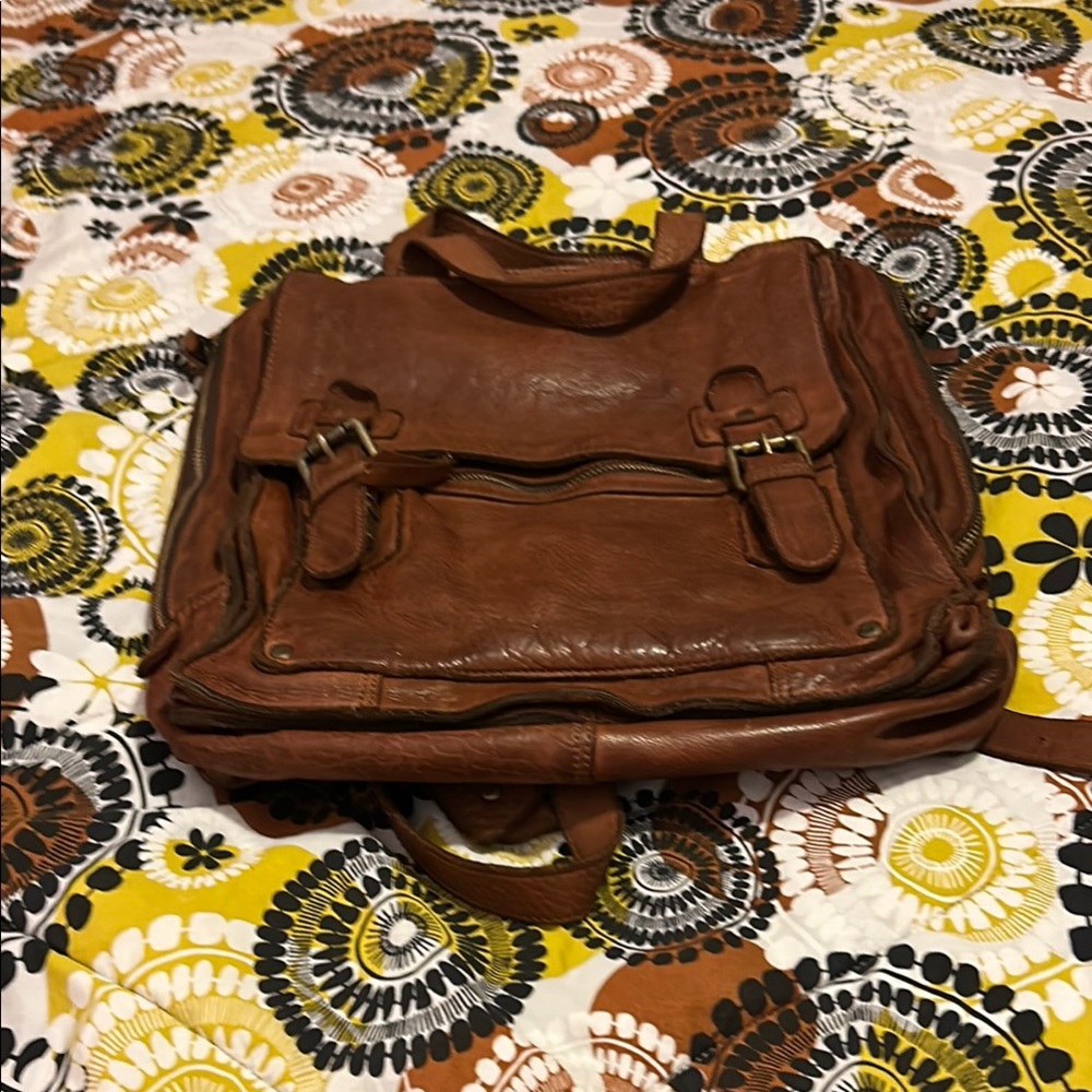 Pikolinos Brown Leather Backpack with Vintage Straps